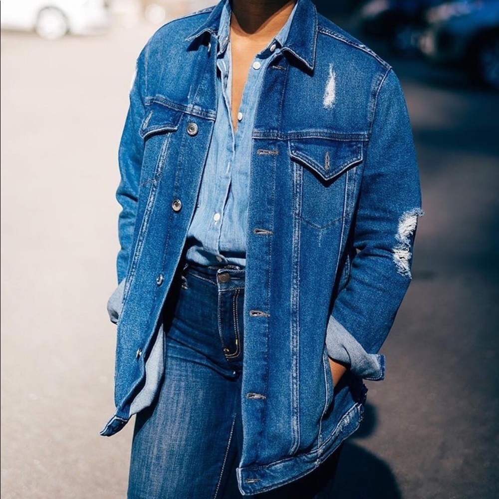 LEE Keep On Truckin Distressed Trucker Jean Jacket
